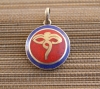 Anh�nger BUDDHA EYE ~ Koralle ~ Nepal Tibet Art. 00647